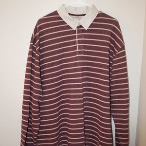 LL Bean Vintage Long Sleeve Stripped Shirt